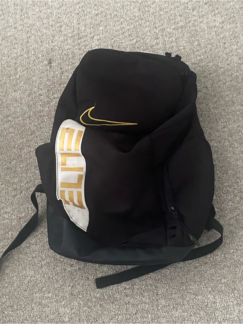 Nike Black and Gold Elite Backpack